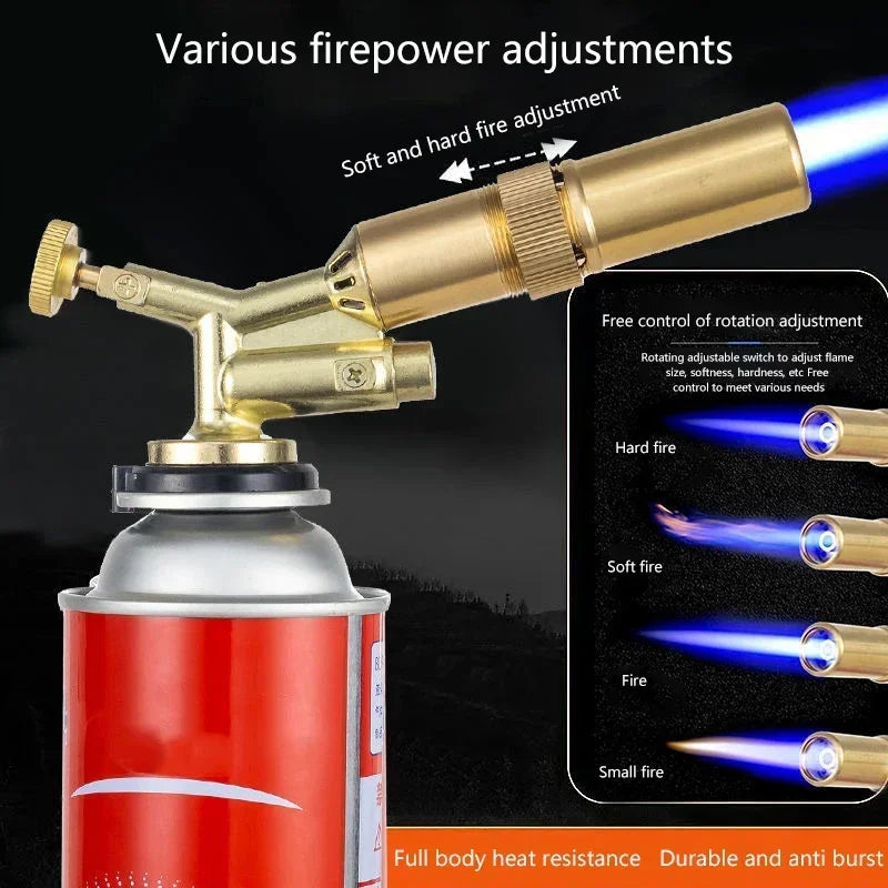 Portable Gas Torch Flame Butane Burner for Camping BBQ Welding Kitchen