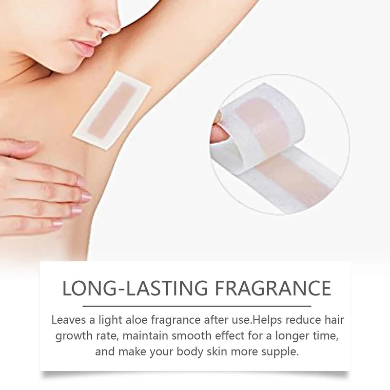 Professional Painless Hair Removal Wax Strips for Face & Body - 30 Pieces
