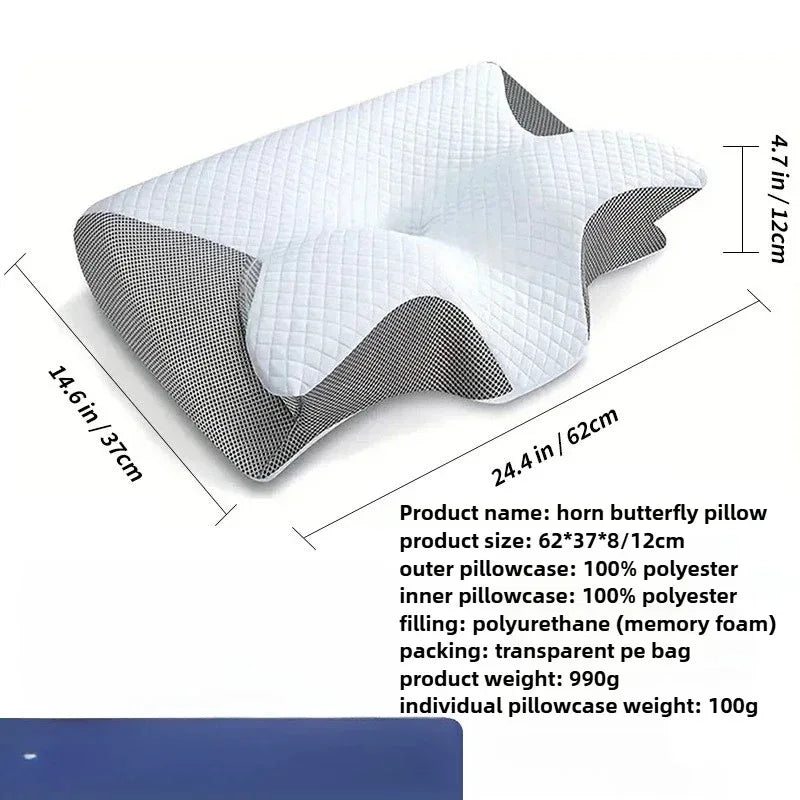 Memory Foam Cervical Neck Pillow with Memory Cotton for Sleep and Comfort