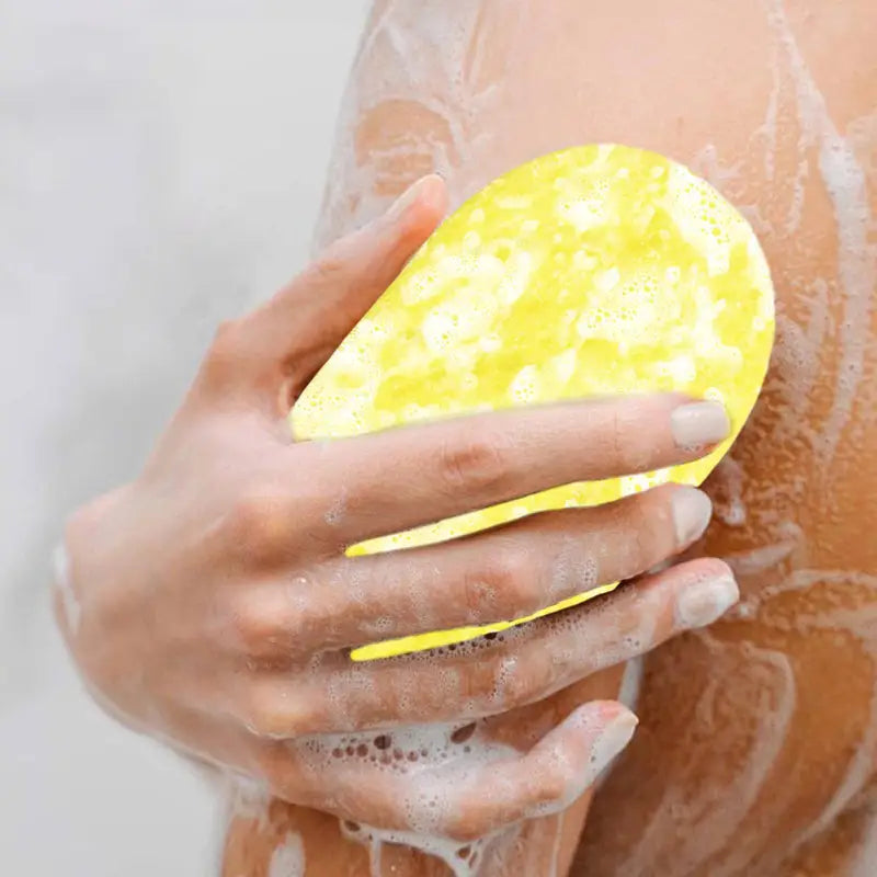 Reusable Soft Body Sponge for Showering & Spa - Gentle Exfoliation, Quick Foam, Travel Friendly