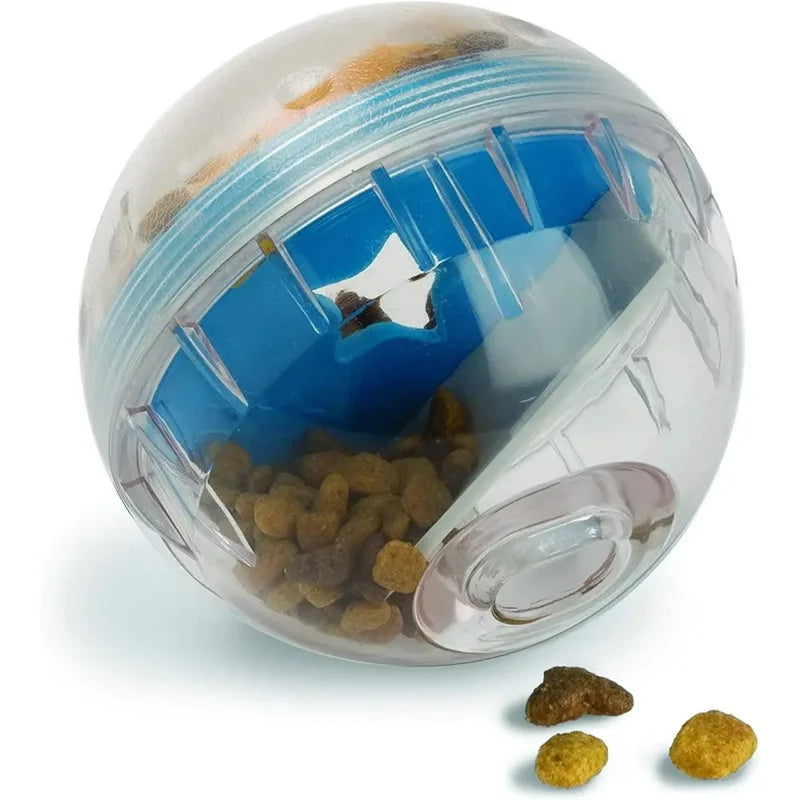Interactive Dog Treat Dispenser Toy Ball - 4 Inch Slow Feeder Pet Toy