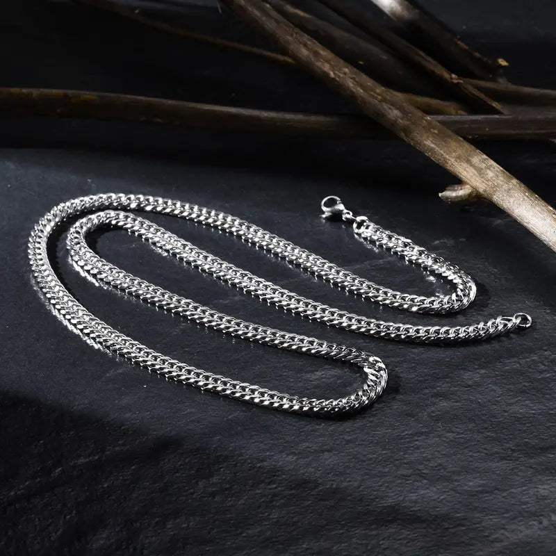Stainless Steel Chain Necklace for Men Women - Adjustable Length & Colors