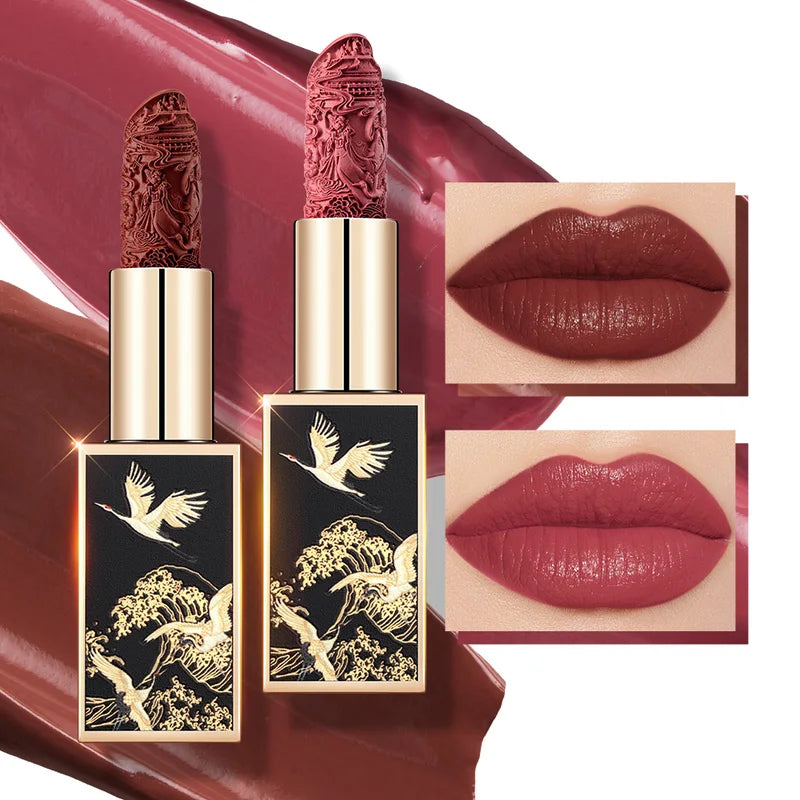 Matte Lipstick 2-Pack Set Long Lasting 24H Hydrating Lipsticks with Vitamin E