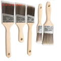 Paint Brush Set 5Pcs Long-Handled Nylon Art & Marine Brushes White Coffee
