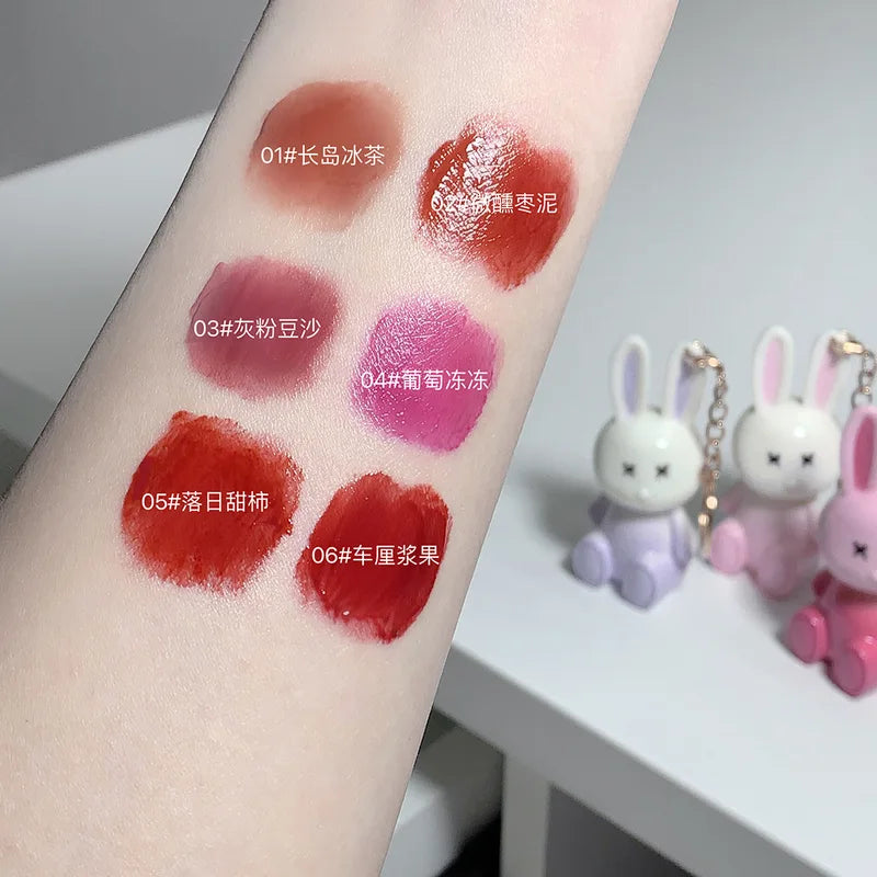 Waterproof Lip Gloss Lipstick Keychain Long Lasting Non-Stick Cup Lip Makeup