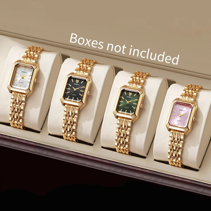 Women Quartz Watch with Stainless Steel Band Luxury Dress Wristwatch