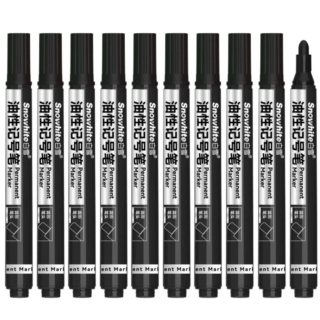 Oil-Based Paint Markers Set - Waterproof & Quick Dry for Rock, Wood, Fabric, Glass