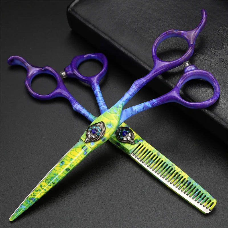 Professional 6-Inch Hair Scissors Thinning & Cutting Shears Japan Steel