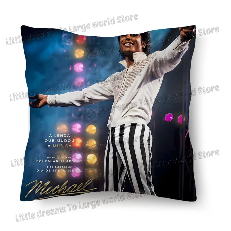 Michael Jackson Pillowcase 45x45cm Singer MJ Decorative Pillow Cover for Sofa Cushions