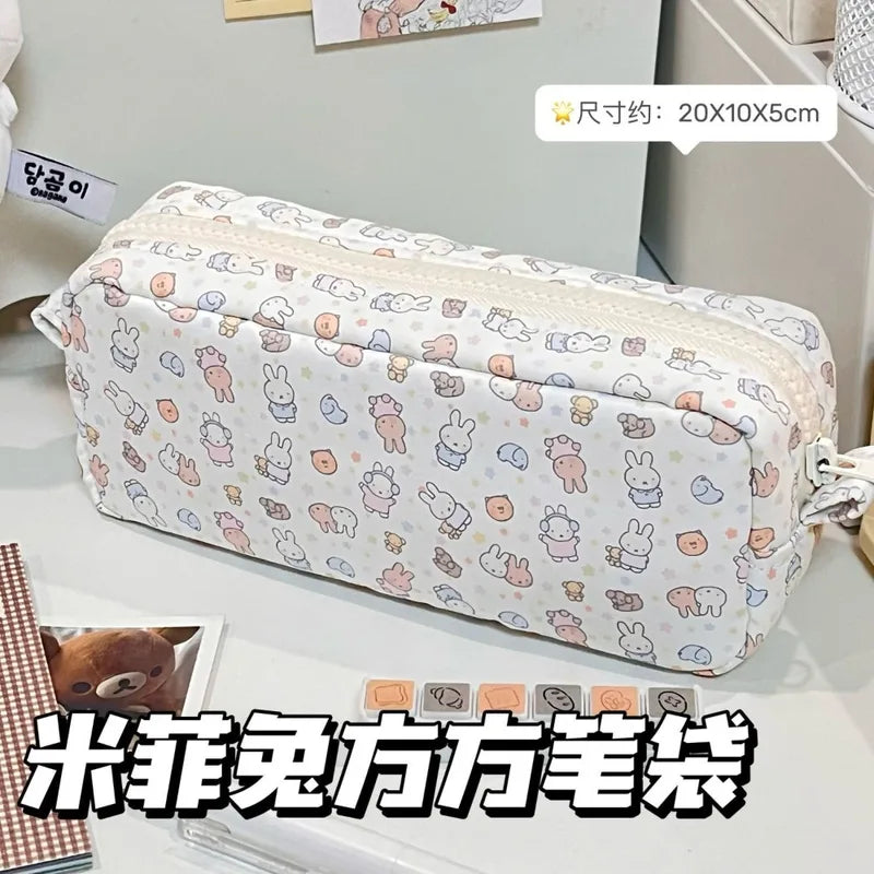 Miffy Kawaii Large Capacity Stationery Pencil Case Makeup Bag - Cute Gift Toy