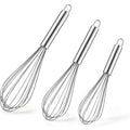 Stainless Steel Egg Whisk Kitchen Utensil - 8, 10, 12 Inch Ballon Mixer Tool