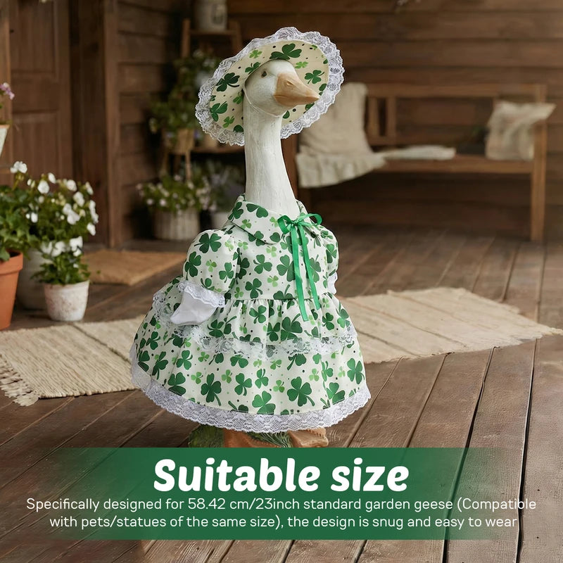 Outdoor Lawn Goose Costume Set for Garden Decor - Summer Porch Yard Outfit
