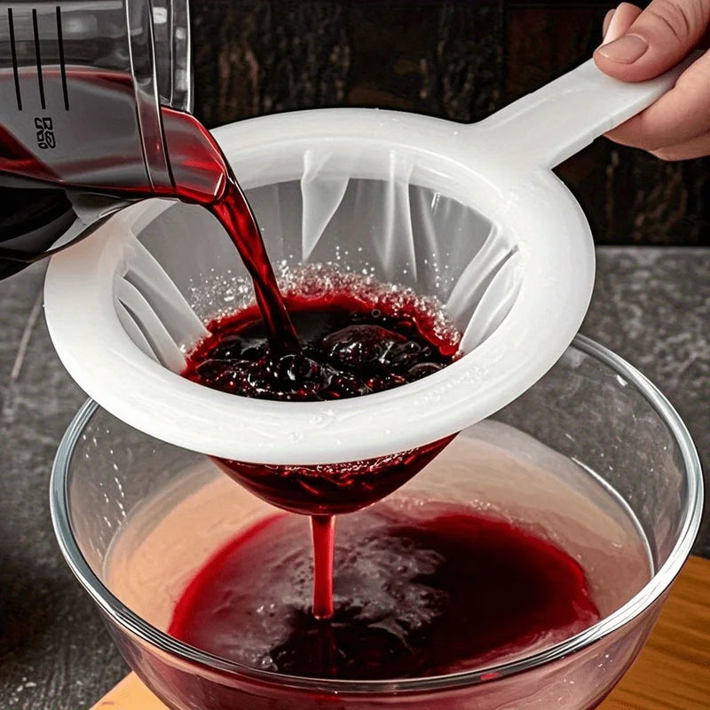 Reusable Fine Mesh Food Strainer - Kitchen Juicer, Flour & Juice Sieve