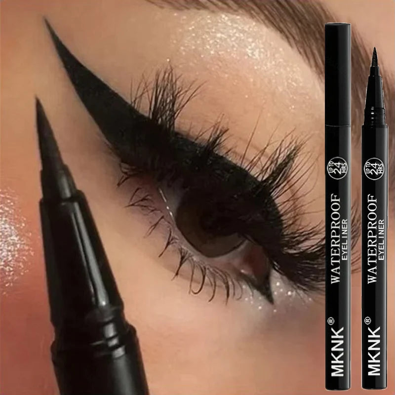 Waterproof Black Eyeliner Pencils - Smudge-Proof & Long-Lasting, Beginner-Friendly Makeup Set
