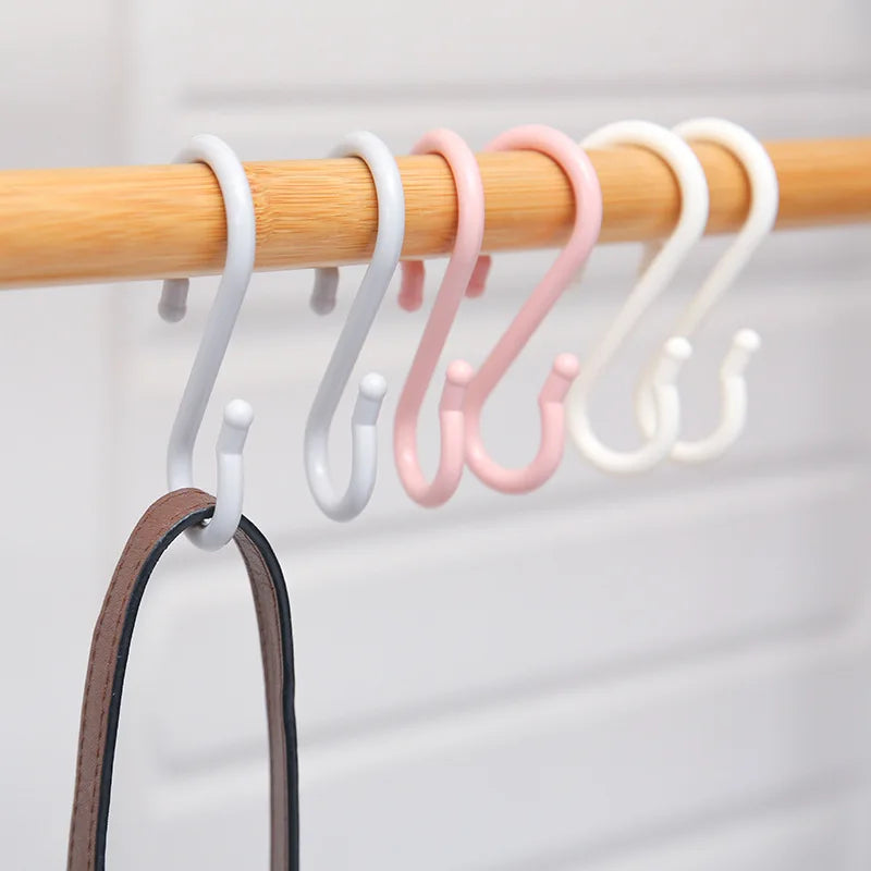 Multi-purpose S-Shaped Door Hooks Set - Closet, Kitchen, Bathroom, Portable