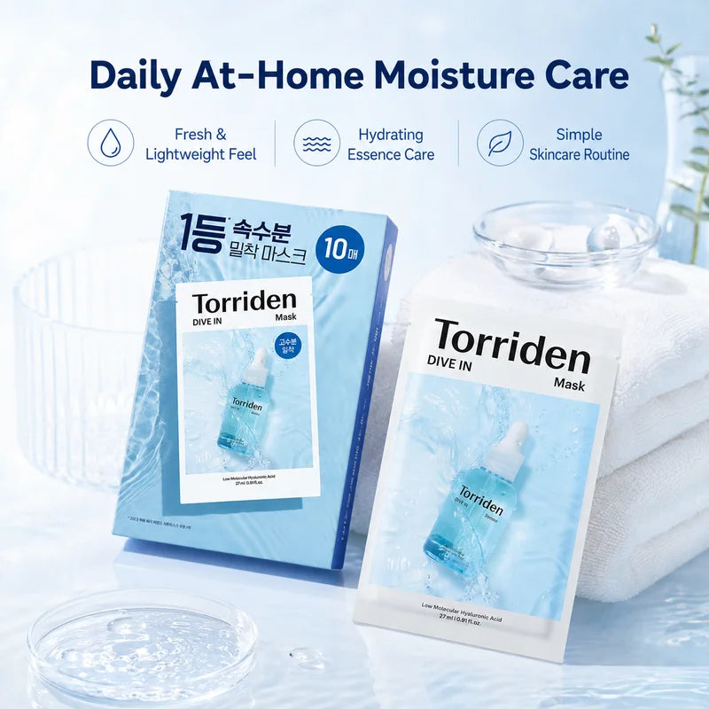 Deep Hydrating Hyaluronic Acid Facial Sheet Masks - 10 Pack for Skin Care