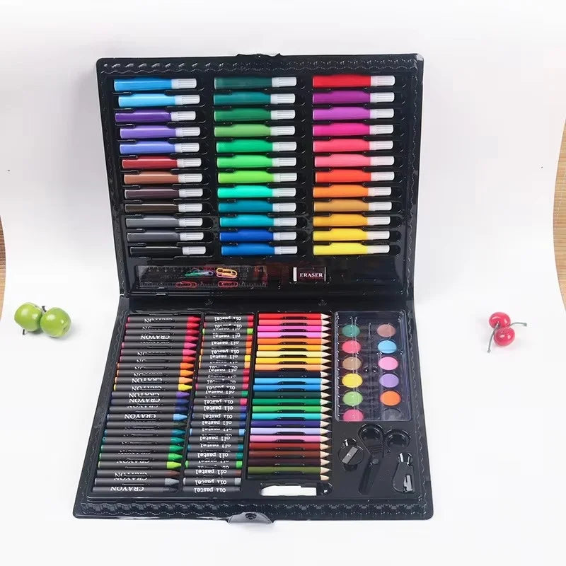 Children's Art Brush Set 150 Pieces for Painting and Drawing - Gift Box