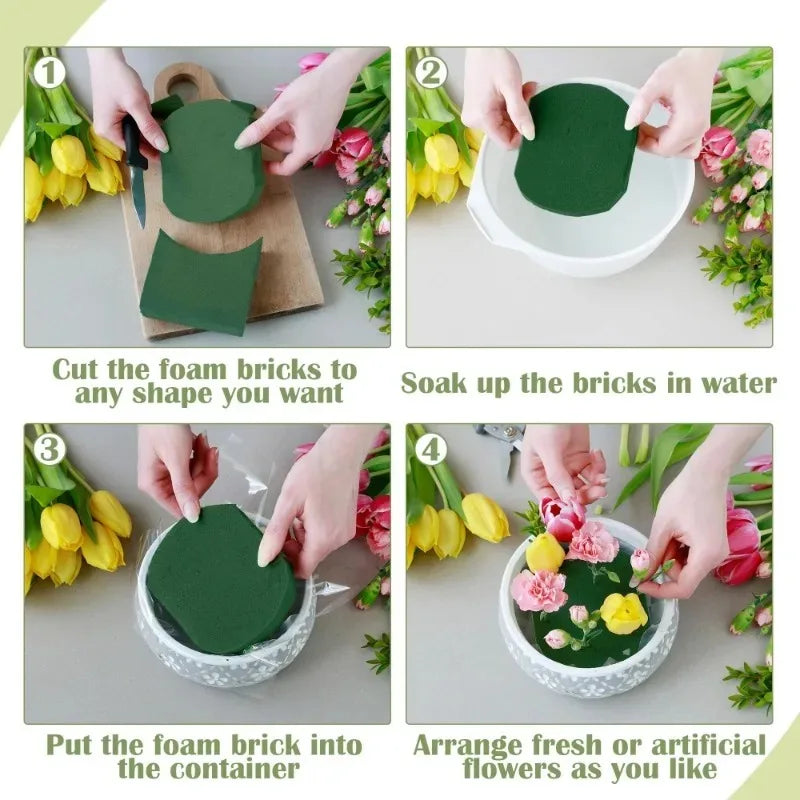 Foam Blocks for Flower Arrangements Wet & Dry Sponge Bricks Wedding Birthday DIY Supplies