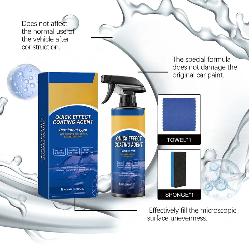 Car Nano Ceramic Wax Coating Spray Quick-Dry Polish Anti-Scratch Protection 120ML