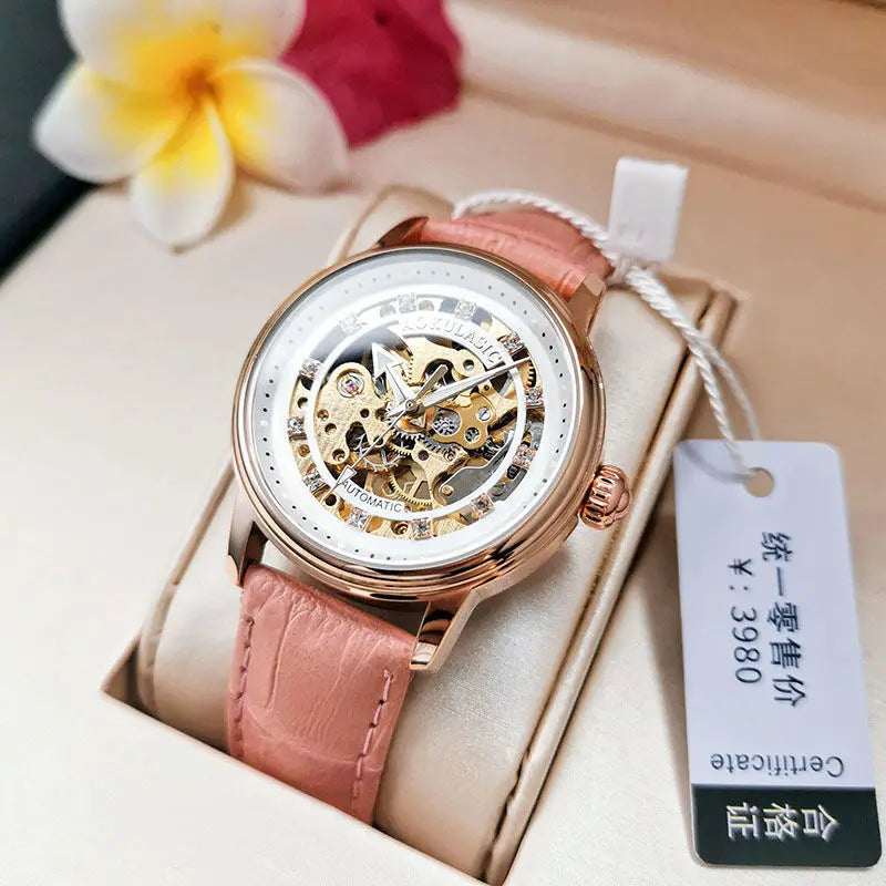 Women’s Automatic Mechanical Watch with Luminous Waterproof Design
