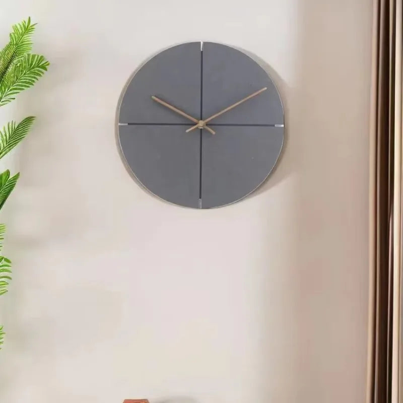 Modern Wooden Wall Clock 28cm Silent Quartz Timepiece for Living Room & Bedroom