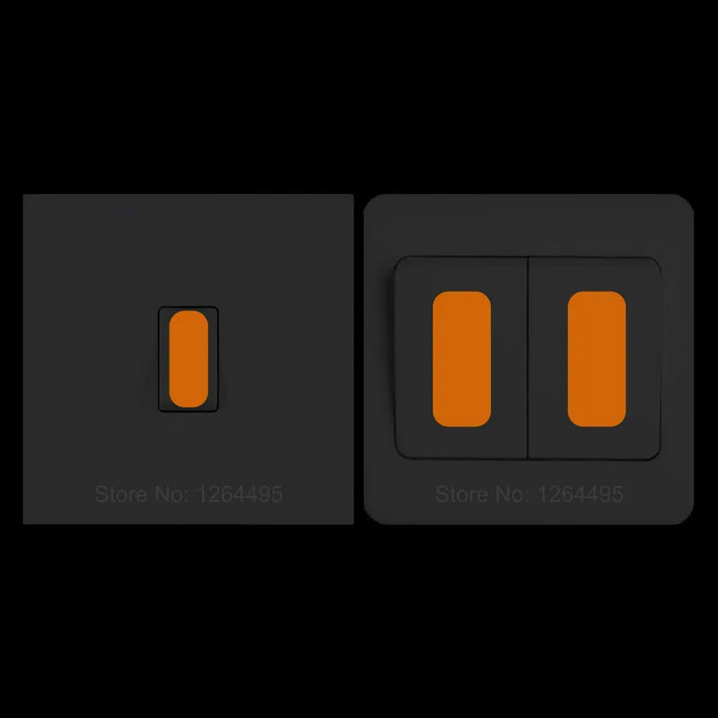 Glow in the Dark Switch Button Sticker Luminous Wall Decor RGB Color Options