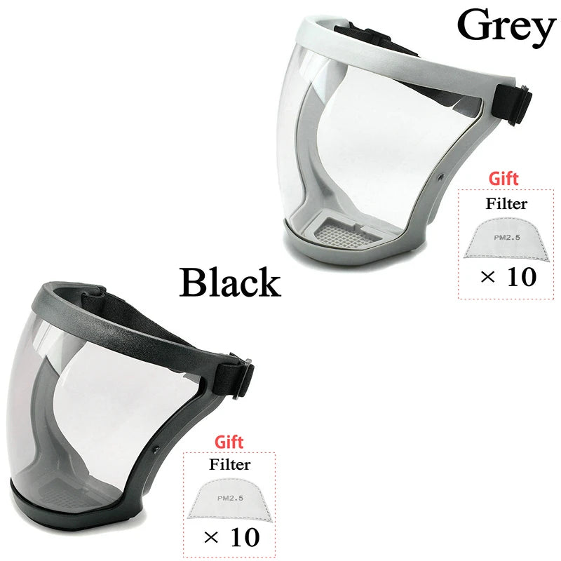 Full Face Shield Mask Protective Safety Goggles for Indoor Outdoor Activities