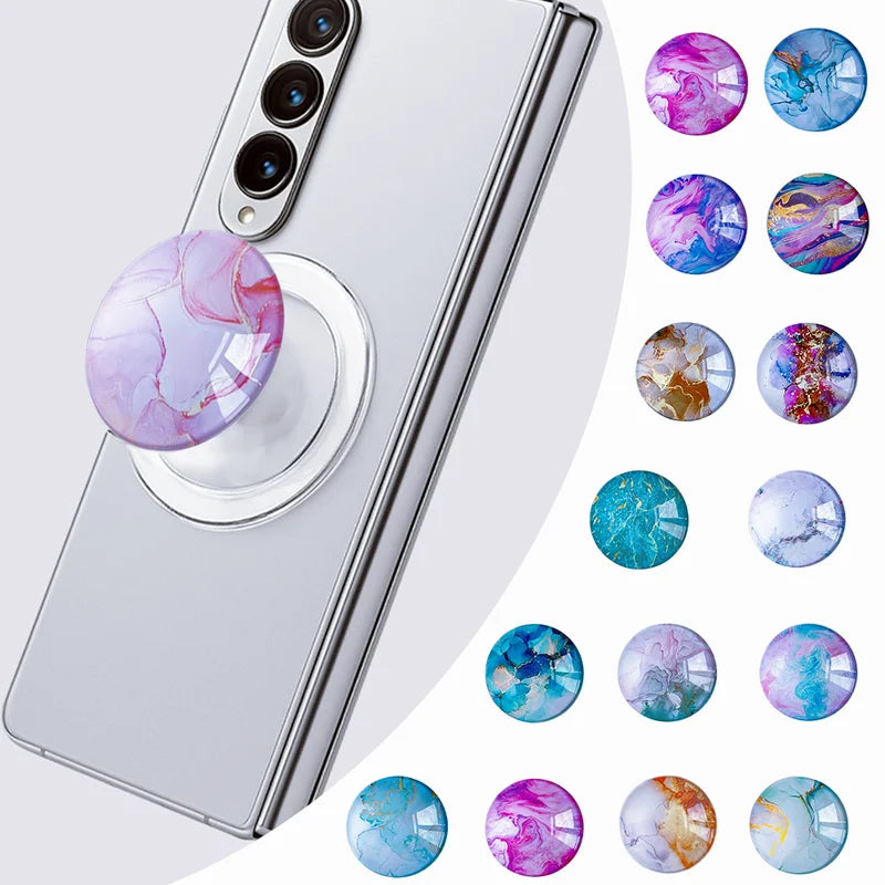 Magnetic Phone Grip Stand for iPhone & Samsung - Foldable Magnetic Holder