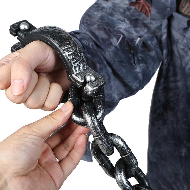 Halloween Fake Chains Haunted House Decor Prisoner Costume Accessories Plastic Links