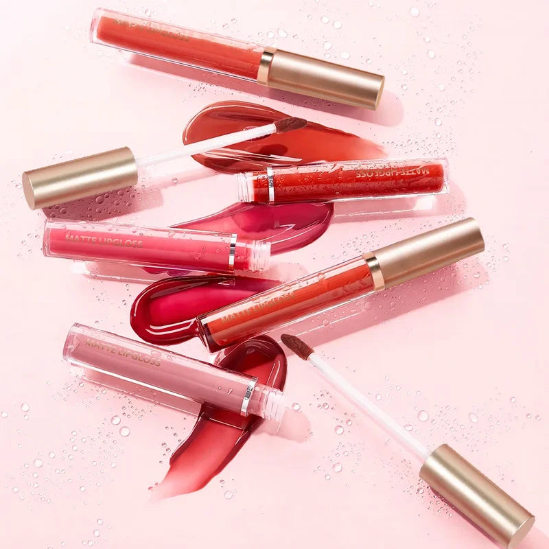 Matte Lip Gloss Set - Moisturizing Long-Lasting Lip Makeup in Multiple Colors