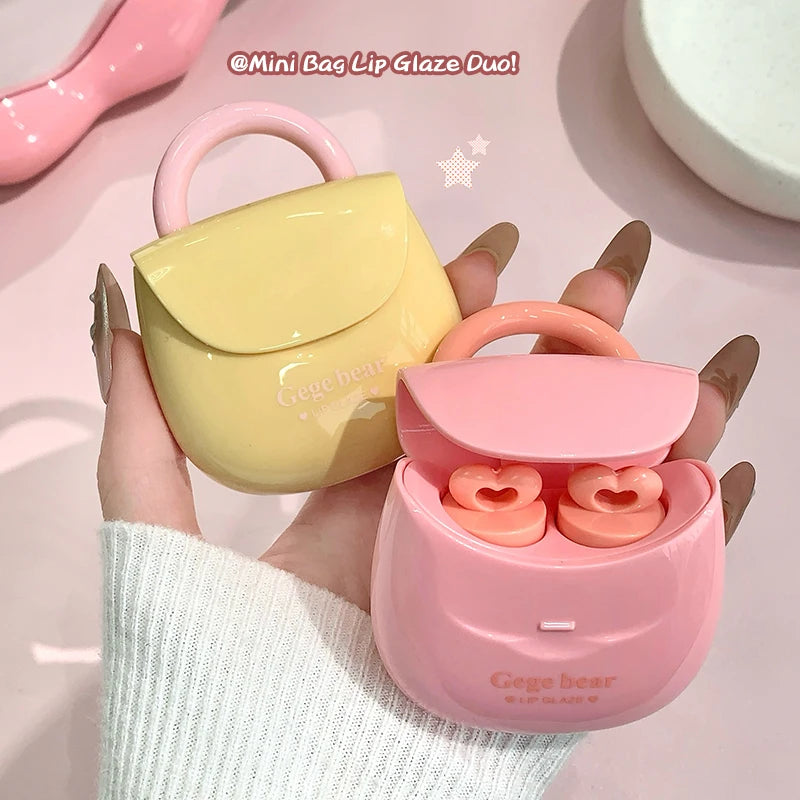Mini Lip Gloss Set in Cute Handbag Style - Matte & Glossy Effects, Moisturizing Formula