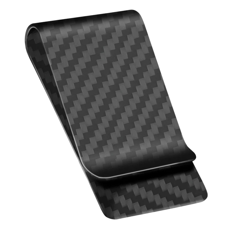 Minimalist Carbon Fiber Money Clip Wallet for Men - Slim Front Pocket Design, Holds Up to 50 Bills