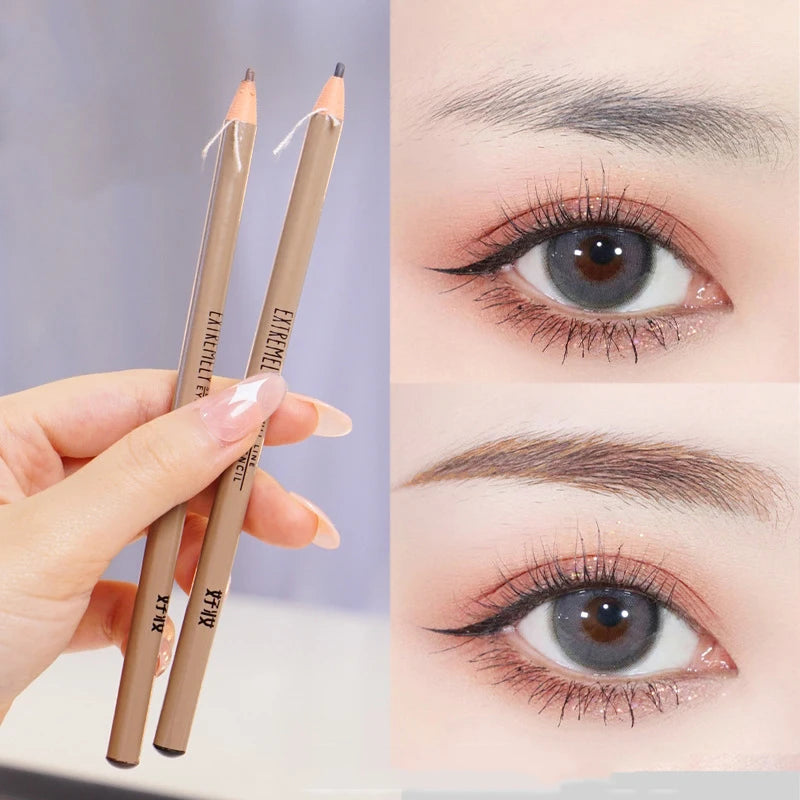 6-Piece Eyebrow Pencil Set - Fine Microblading Makeup Tools for Women