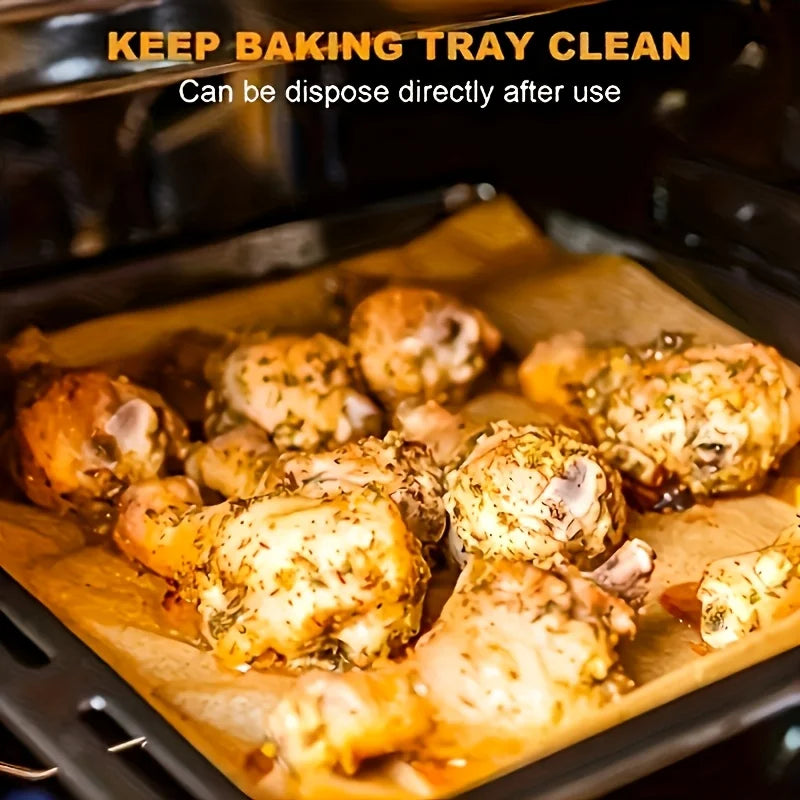 Pre-Cut Non-Stick Parchment Baking Sheets - Half Sheet Pan Size, 50/200pcs