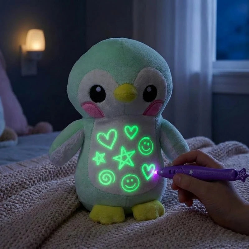 Glow-in-The-Dark Plush Doll Toy - Light Painting Educational Stress Relief Gift