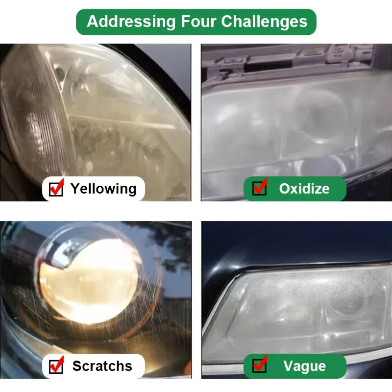 Car Headlight Polishing Wax 30g - Repair Yellowing & Oxidation, Headlamp Cleaner & Renovation Paste
