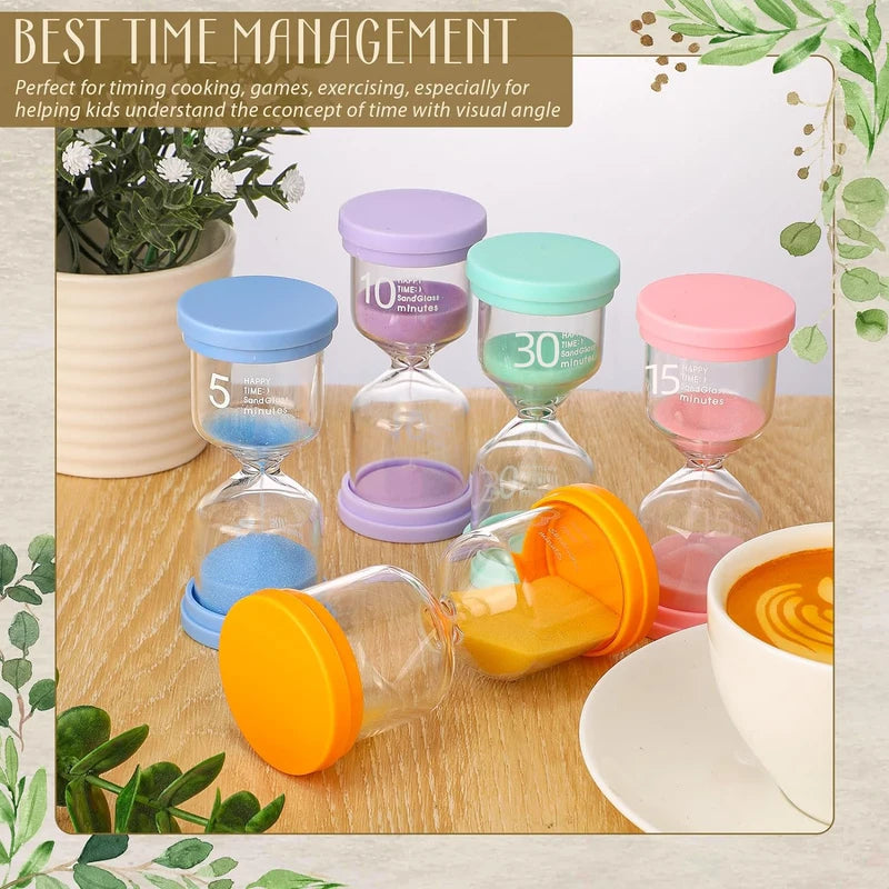 Colorful Hourglass Sand Timer Kids Gift - 3 to 30 Minutes Home Decor