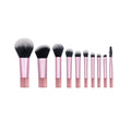 Mini Travel Makeup Brush Set - 10 Pcs Portable Face & Eye Brushes for Foundation, Blush, Concealer
