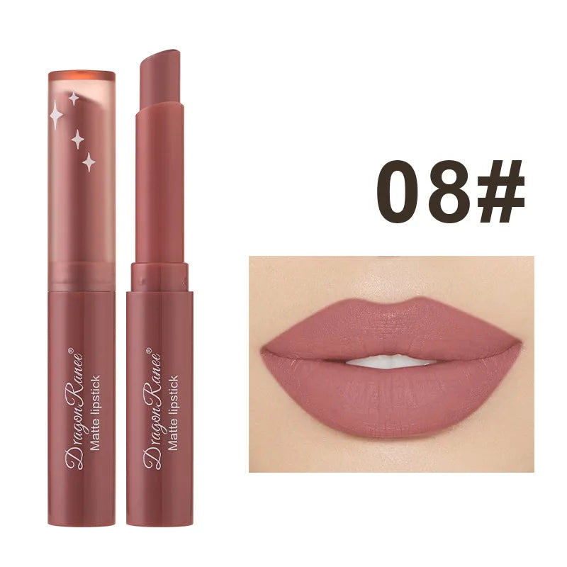 Waterproof Matte Lipstick & Lip Liner Pen Set - Long Lasting, 12 Colors