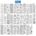 Coloring Book Bookmarks Set - 32pcs for Back-to-School, Christmas, Halloween & Birthdays
