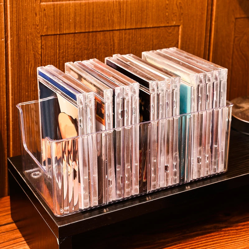 Large Capacity CD DVD Storage Box Acrylic Organizer Dustproof Desktop Rack