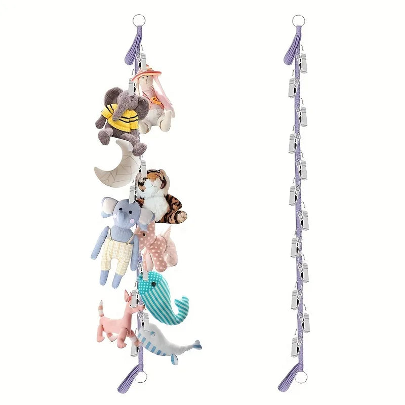 200cm Handmade Woven Hanging Rope with Clips for Photo & Home Decor