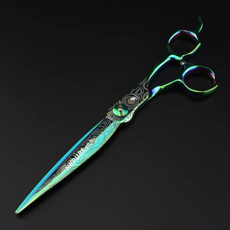 Professional Hair Cutting Shears 7'' Damask Pattern Thinning Scissors for Barber & Hairdresser