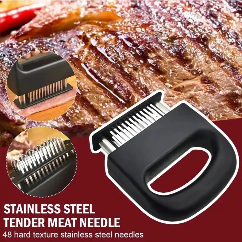 Meat Tenderizer with 48 Stainless Steel Sharp Needles for Beef Pork Turkey Fish Kitchen
