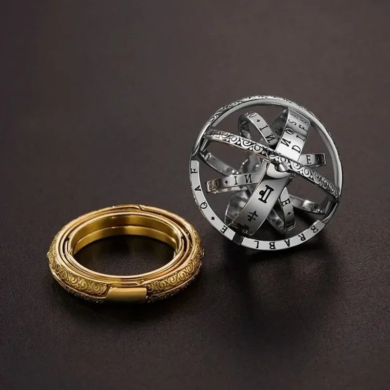 Astronomical Zodiac Ring Vintage Jewelry for Men Women - Spinner Sphere Gift