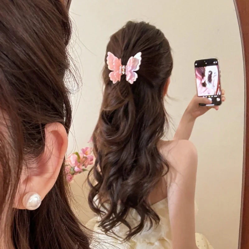 1/2PCS Fairy Butterfly Hair Claw Set Hair Accessories for Curled & Princess Styles