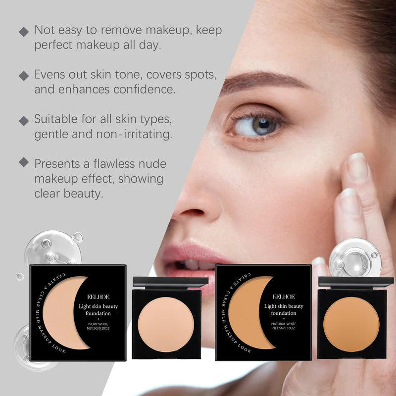 Oil Control Foundation Cream - Full Coverage, Matte Finish, Brightening, Sweatproof 5g