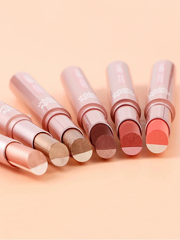 Waterproof Two-Color Eye Shadow Pen - Smudge-Resistant, Pearlescent Finish