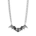 Black Bat Wing Pendant Necklace for Men Women Halloween Punk Jewelry
