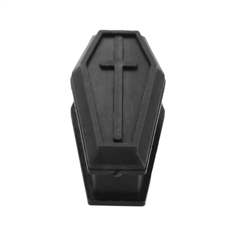 Halloween Mini Coffin Box Decoration - Black, Purple, Yellow Variants, 7cm